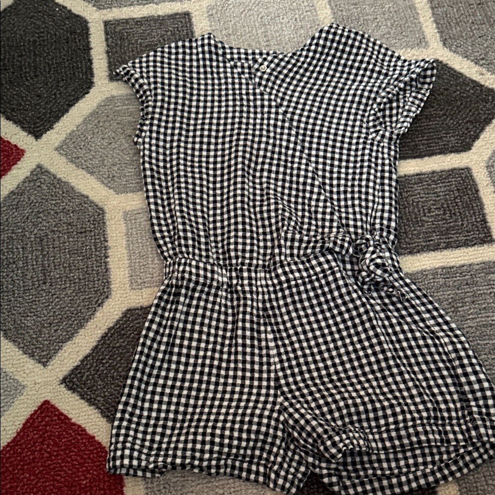 Gap kids black and white jumpsuit